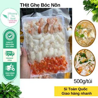 Thịt Ghẹ bóc sẵn, Nõn thịt ghẹ bóc sẵn, túi 500g, giao hỏa tốc Hà Nội