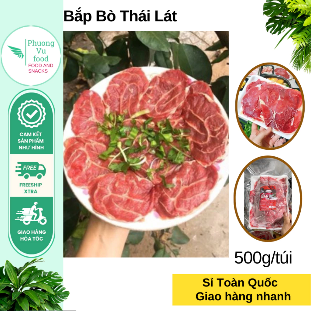 Bắp Bò Úc Thái Lát, Nhúng Lẩu, Nướng túi 500g, giao hoả tốc Hà Nội