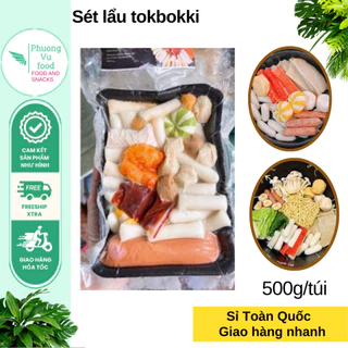 Sét lẩu tokbokki 500g/khay - hỏa tốc Hn