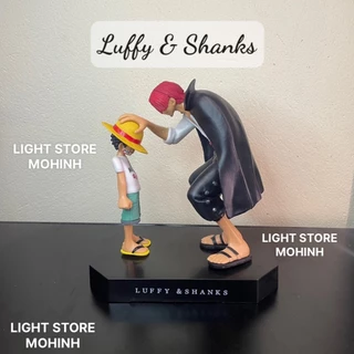 [18CM] MÔ HÌNH NHÂN VẬT LUFFY VS SHANKS TRONG ANIME ONE PIECE, SƯU TẦM TRANG TRÍ DECOR, LIGHT STORE MOHINH