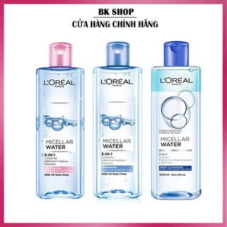 [Chính Hãng] Nước Tẩy Trang Cho Mọi Loại Da Loreal Paris 3in1 Micellar Water 400ml