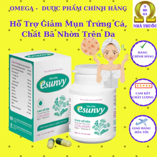 Viên Uống Ngừa Mụn Esunvy [Date 2027] - Hỗ Trợ Giảm Mụn Trứng Cá, Mụn Bọc, Mụn Cám, Đầu Đen, Da Dầu