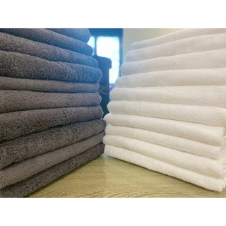 Combo 5 MÀU GRAY, MÀU TRẮNG giá rẻ- Khăn tắm gội 40x80cm trọng lượng 220gr 100% Cotton cao cấp sợi chải kỹ