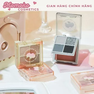 Bảng phấn mắt má 2 tầng kèm phấn má Gogotales Amoy Likes Blush GT426 phấn lì mịn có nhũ lên màu chuẩn rõ nét