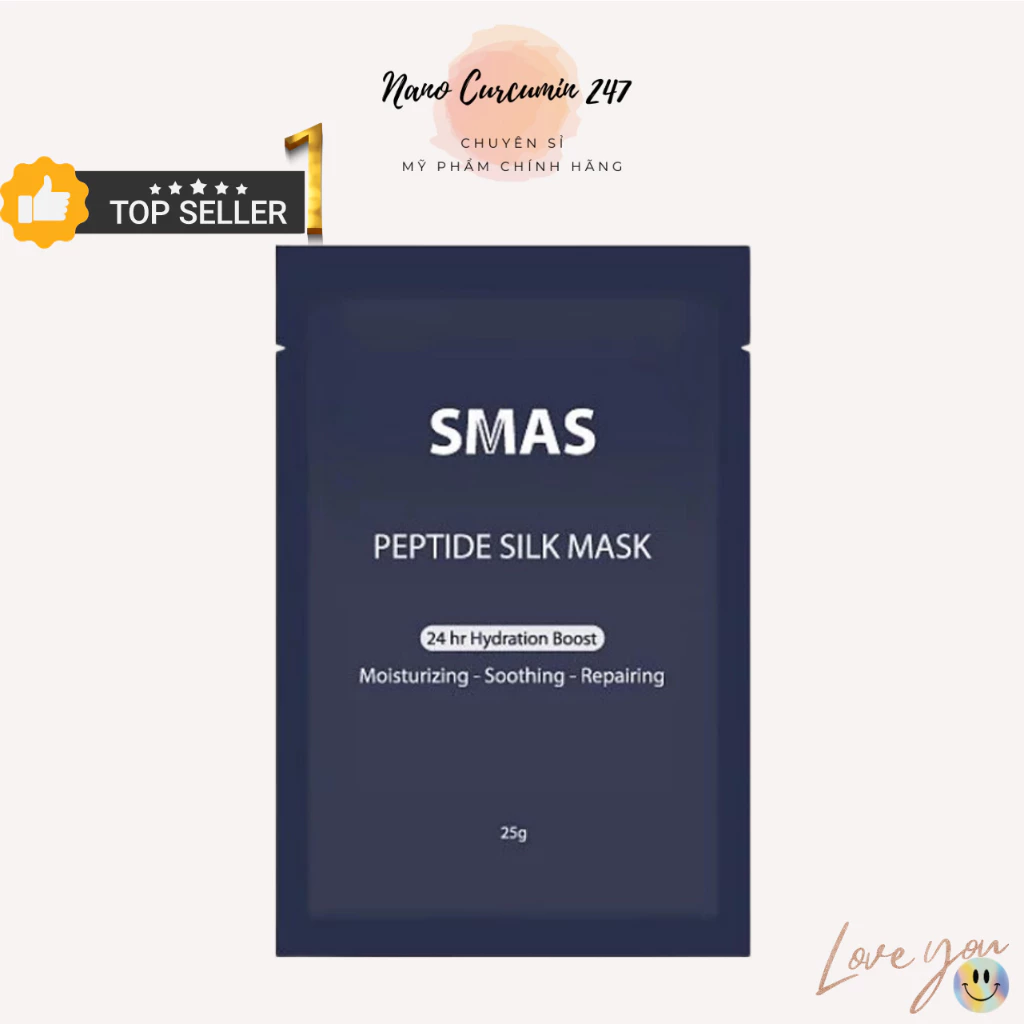 Mặt nạ SMAS Peptide Silk Mask phục hồi da Nhật Bản