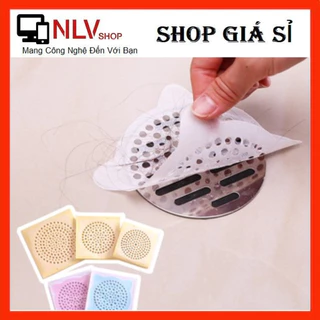 Set 10 miếng dán lọc rác thoát sàn chống tắt nghẽn, kích thước 10x10cm dùng 1 lần