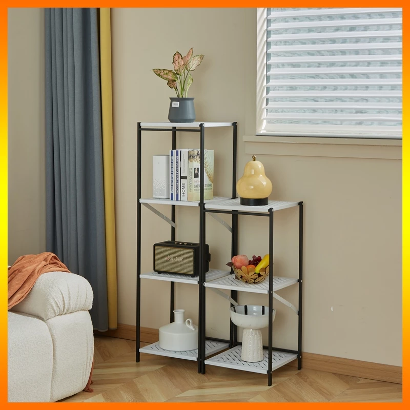 【Localseller】cao cấp giá để đồ 3/4 lớp Giá sắt rèn phong cách Châu Âu Giá để đồ trang trí văn phòng nội thất phòng khách