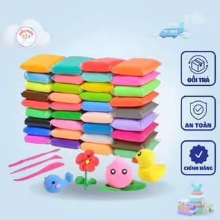 Đất sét tự khô Nhật 12/36 màu an toàn cao cấp siêu nhẹ dành cho bé làm butter slime trang trí