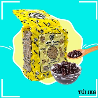 Trân châu Đen Dou Xian Túi 1kg - Topping làm trà sữa trân châu ngon, hạt to dai dẻo LÊ GIA