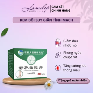 Kem Bôi Suy Giãn Tĩnh Mạch Ngăn Tái Lại - Giảm Đau Nhức, Tăng Cường Lưu Thông, Ngừa Chuột Rút (20g)