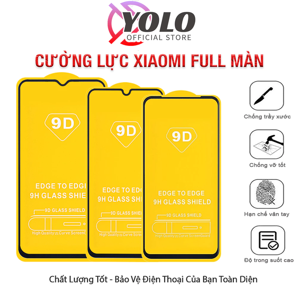 Kính cường lực Xiaomi Mi 13T Pro Mi 12T Pro 11T 11T Pro 4G 5G Redmi 9 redmi 10 redmi 12c Note 12Pro K20 Mi10TPro [9D]