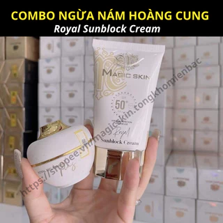 Combo ngừa nám hoàng cung Magicskin+kem chống nắng hoàng cung 50gr