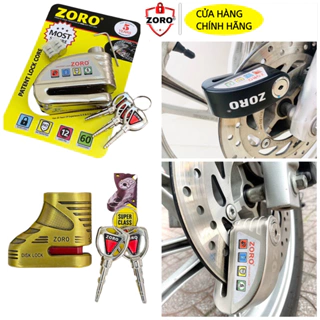 Ổ khóa đĩa xe máy chống trộm ZORO chìa tròn thép chống gỉ chống nước công nghệ mỹ bảo vệ xe máy