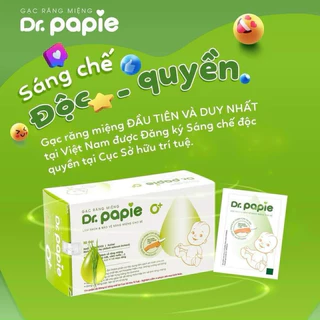 Gạc rơ lưỡi Dr Papie vệ sinh răng miệng cho bé 30 gói