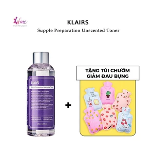 [MUA 1 TẶNG 1] Toner dưỡng ẩm không mùi Klairs Supple Preparation Unscented 180ml + Tặng 1 túi chườm giảm đau bụng