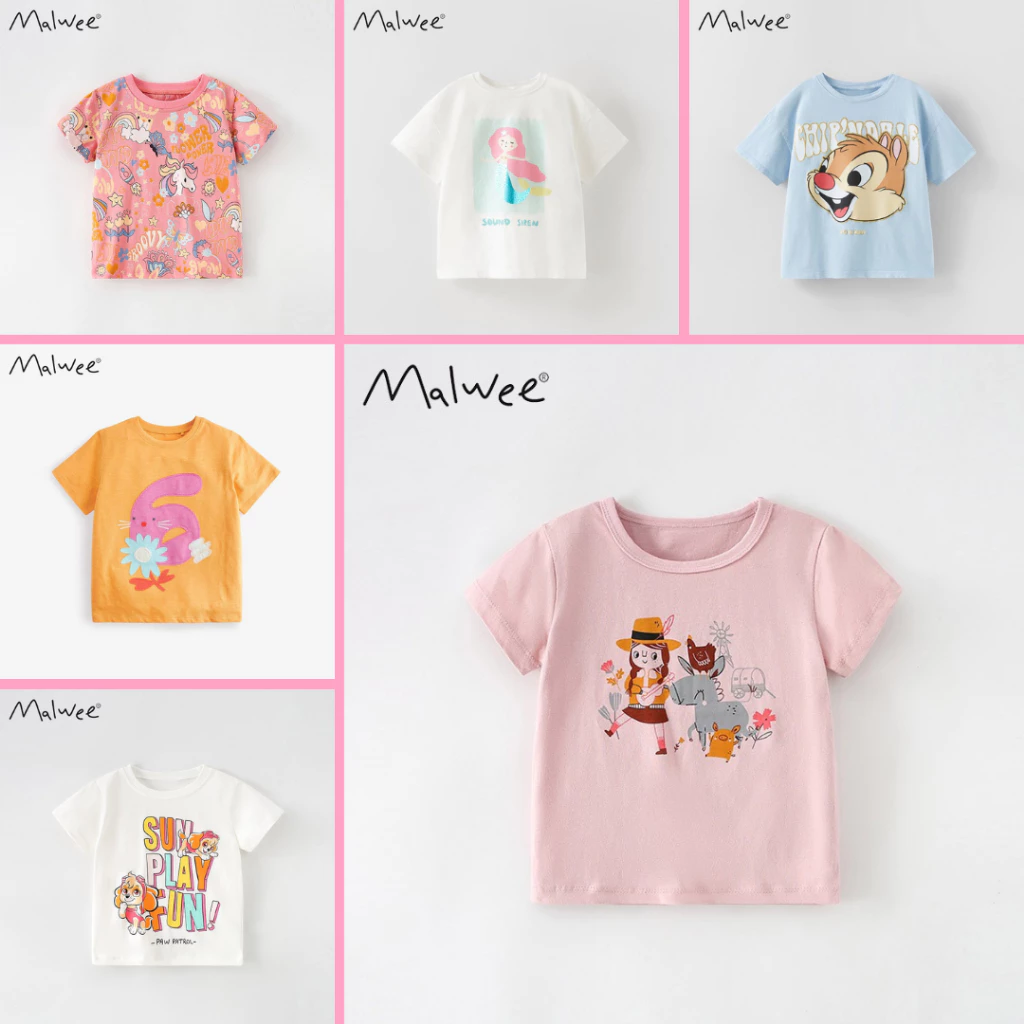 BST hè bé gái thun cotton Malwee họa tiết dễ thương 2-7 tuổi - Little Maven Chính Hãng