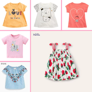 BST áo hè bé gái thun cotton 2-7 tuổi Mẫu mới - Little Maven Chính Hãng