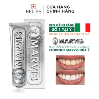 Kem Đánh Răng Marvis Whitening Mint 85ML Sạch Răng Trắng Răng - BELIPS