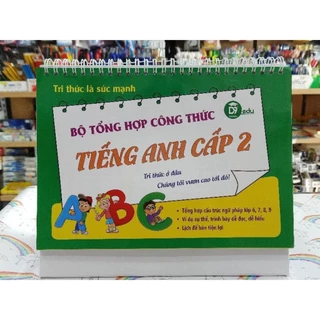 Bộ lịch Tổng hợp công thức Tiếng anh cấp 2