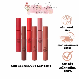 Son Kem Lì Mịn Màng 3CE Velvet Lip Tint 4g gọn nhẹ