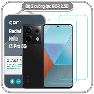 Bộ 2 cường lực Gor trong 2.5D cho Redmi Note 13 Series - hàng nhập khẩu