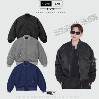 Áo phao Bomber , áo phao béo  trơn chính hãng nam nữ cao cấp phong cách hàn quốc,hàng xịn chất dày dặn Hight Bar STore