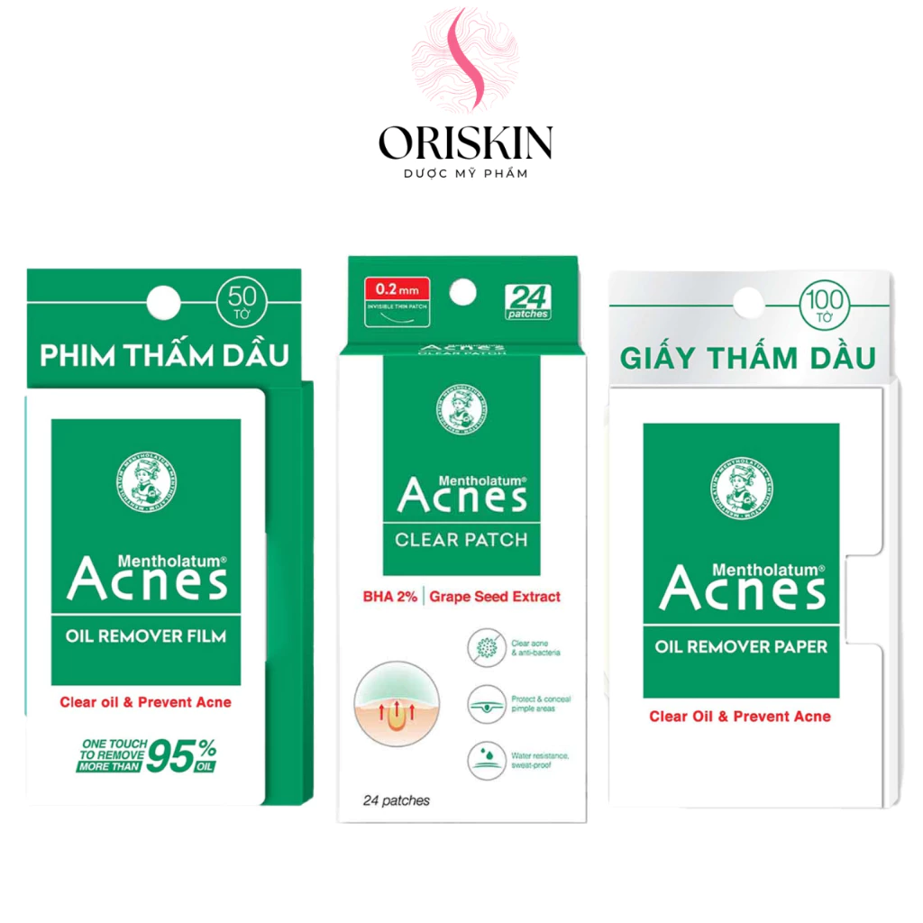 Acnes Miếng Dán Mụn, Giấy Thấm Dầu, Phim Thấm Dầu Clear Patch/Oil Remover Film/Paper