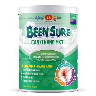 Sữa BEENSURE CANXI NANO MK7 900G cho người loãng xương, đau nhức xương khớp, tiểu đường