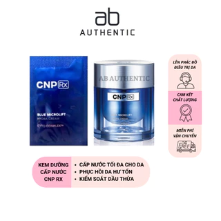 Gói sample Kem dưỡng CNP Rx xanh cấp nước, căng bóng da Blue Microlift Hydra cream - AB Authenic