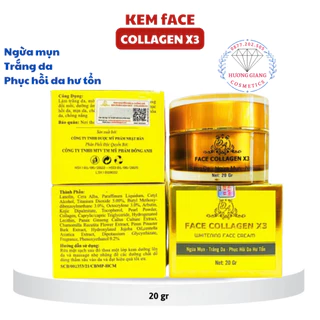 [Hàng Chính Hãng] Kem Face Collagen X3 Đông Anh 20gr Giúp Da Trắng Sáng, Mịn Màng, Ngừa Mụn, Phục Hồi Da Hư Tổn