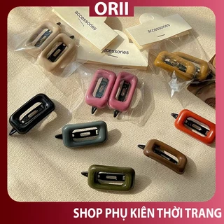 Kẹp tóc hình chử nhật ,kẹp mái dễ thương ,kẹp 1k nhiều màu sắc phong cách lolita đơn giản nhẹ nhàn.mã jmn..