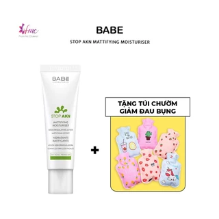 [MUA 1 TẶNG 1] Kem Dưỡng Ẩm Da Mụn Babe Stop Akn Mattifying Moisturiser 50ml + Tặng 1 túi chườm giảm đau bụng