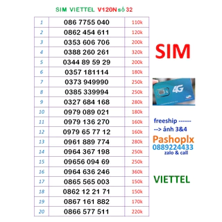 Sim Viettel 10 số đẹp sô 32