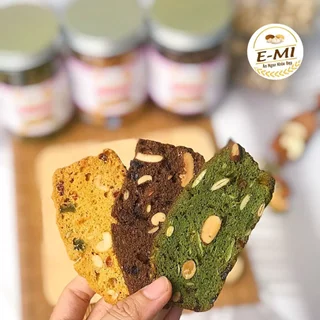 Bánh Biscotti Nguyên Cám Không Đường Cát Không Bột Mì Eatclean