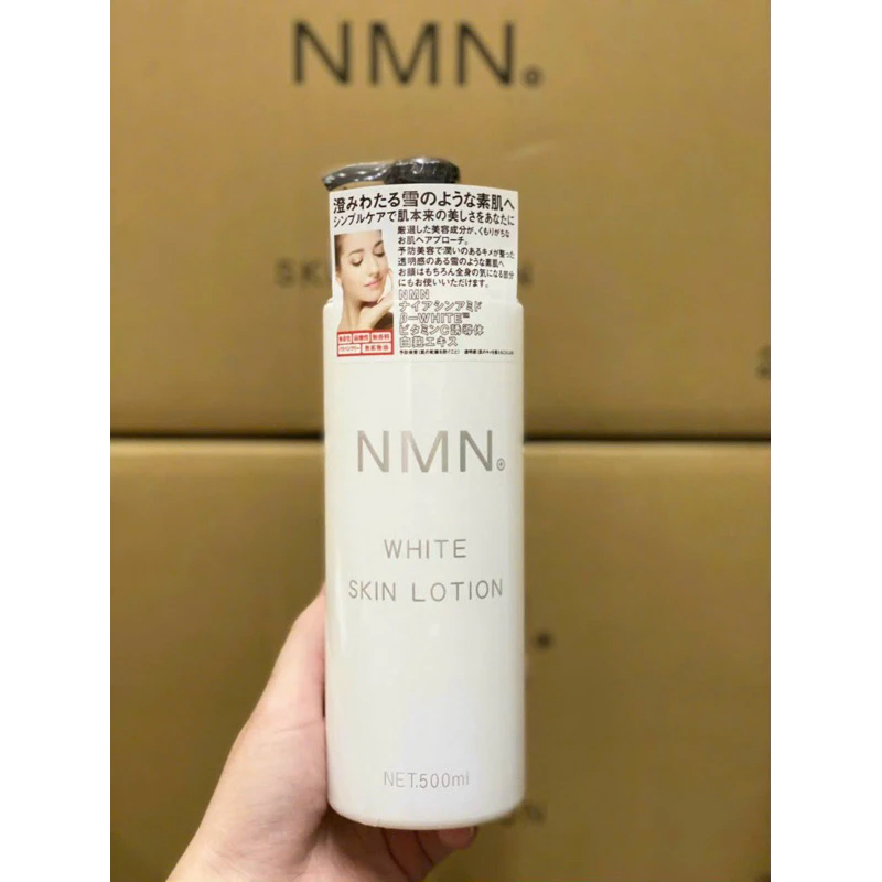 Nước hoa hồng NMN White Skin Lotion Nhật dưỡng trắng, cải thiện nếp nhăn, lão hóa chai 500ml