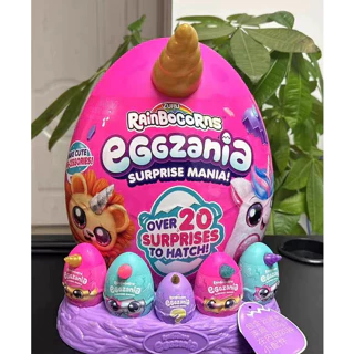 ( NEW ) quả trứng kì lân Surprises ZURU RainBocoRns Eggzania Surprise mini Mania tặng kèm quả trứng nhỏ ( chính hãng )