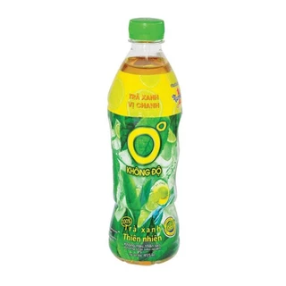 Trà xanh Không độ hương chanh chai 455ml