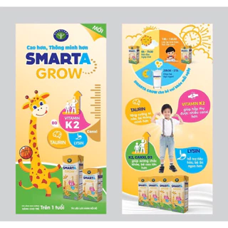 Thùng 48 hộp sữa bột pha sẵn Smarta Grow loại 180ml-có ship hoả tốc HCM