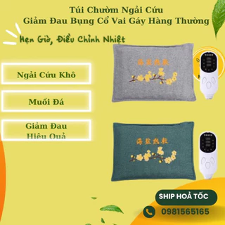 Túi Chườm Điện Muối Ngải Cứu Giảm Đau Lưng Bụng Cổ