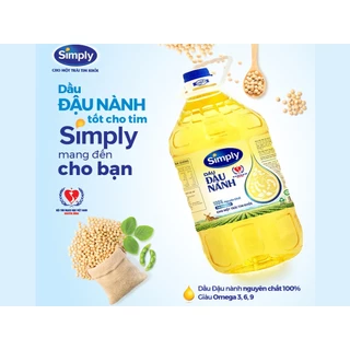 Dầu đậu nành nguyên chất Simply can 5 lít