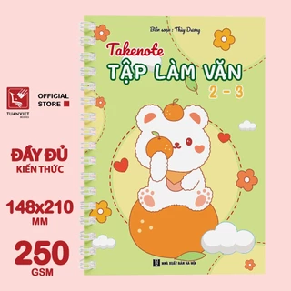 Sổ Giấy Lò Xo Take Note Tập làm văn Lớp 2-3 TUANVIET BOOKS cỡ A5 (Phiên Bản Mới Nhất)