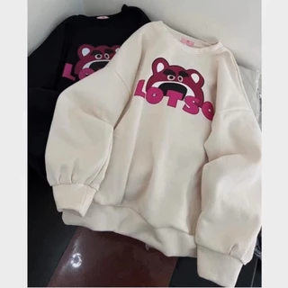 Áo Nỉ Sweater Nữ Form Rộng Vải Nỉ Bông Dày Dặn NỈ LOTSO phong cách Ulzzang SANI M1160