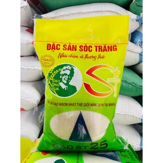 5KG Gạo ST25 Lúa Tôm Ông Cua Thượng Hạng Gạo thơm dẻo mềm (Bao bì ông Vua)