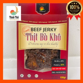 THỊT BÒ KHÔ NGUYÊN MIẾNG HỘP 100G ĂN CỰC CUỐN