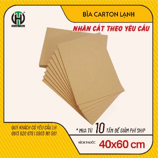 Carton lạnh 40x60cm, carton tấm làm bìa sổ tay, sổ note, bìa cứng, bìa menu, đồ handmade