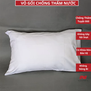 Vỏ gối chống thấm nước Nanomex giữ vệ sinh ruột gối chống ẩm chống mùi có khóa kéo giữ vệ sinh