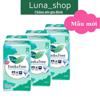 Băng vệ sinh Laurier Fresh & Free siêu mỏng cánh 22cm 20 miếng