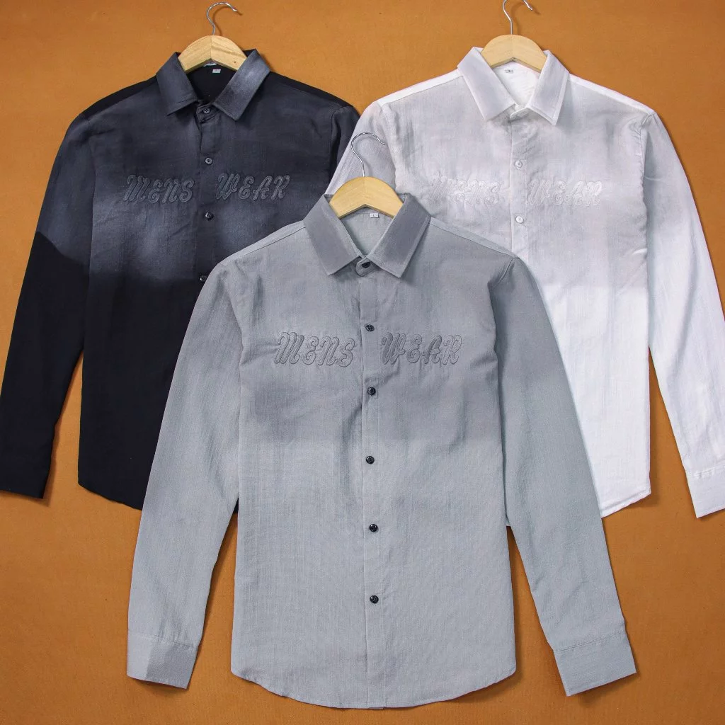 Áo sơ mi nam hàn quốc tay dài thêu logo chất đũi mềm mịn chống nhăn mẫu mới nhất cao cấp AHFASHION