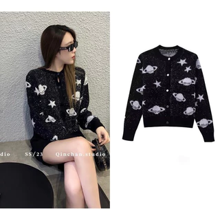 Áo khoác cardigan dệt kim tay dài