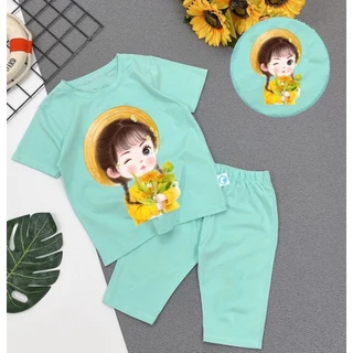 Bộ đồ bé gái-mẫu QL07 chất vải mát thấm hút mồ hôi-mã QL07_NAMKIDS